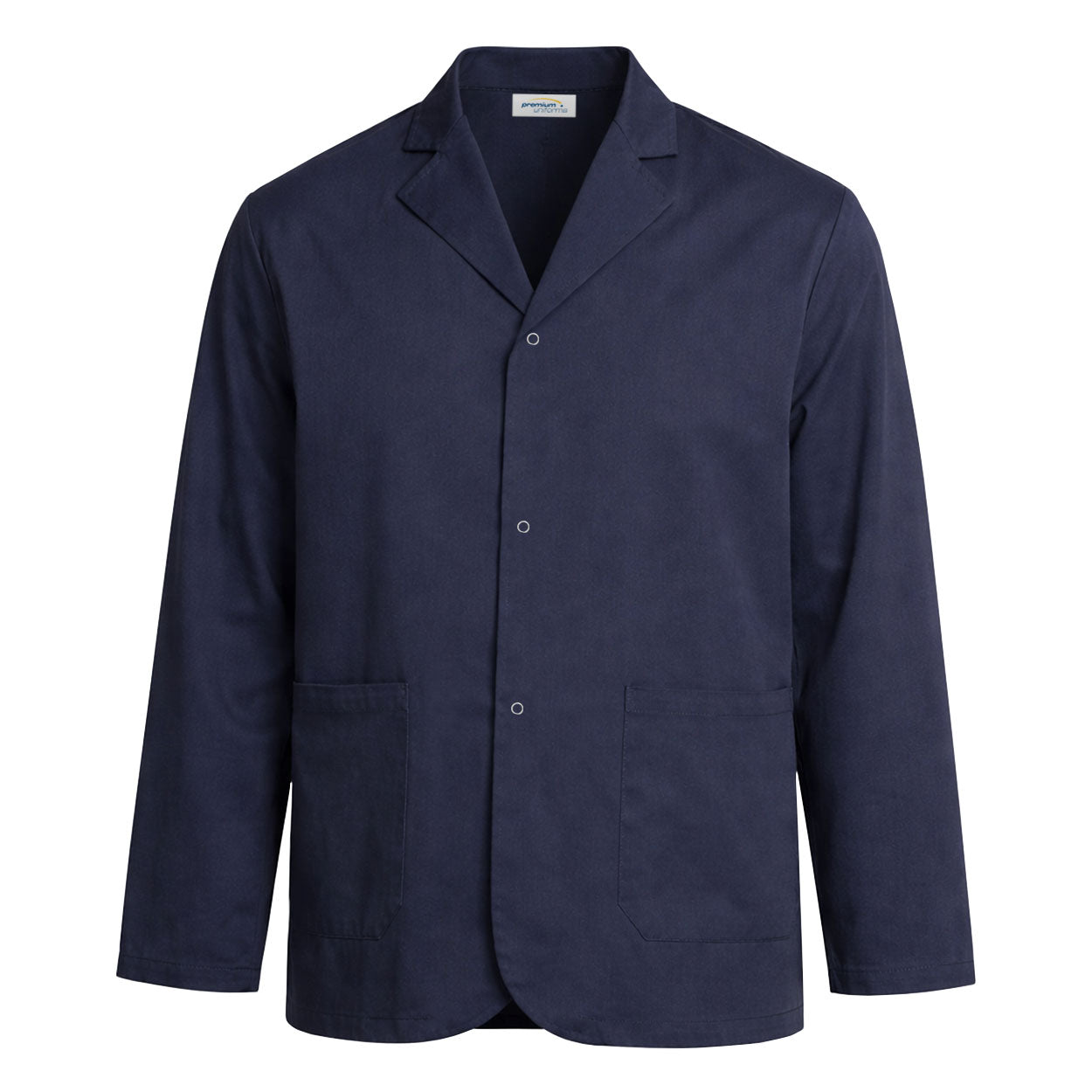 Navy counter coat on white background