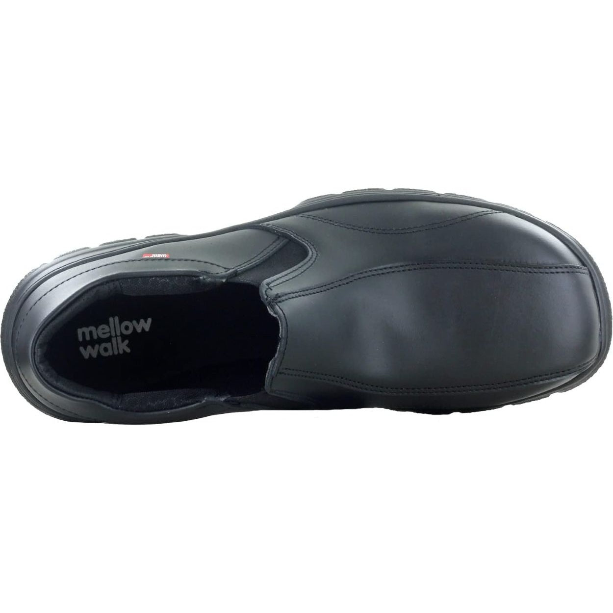 Black shoe on a white background