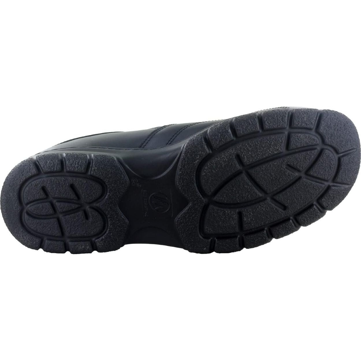 Black shoe on a white background