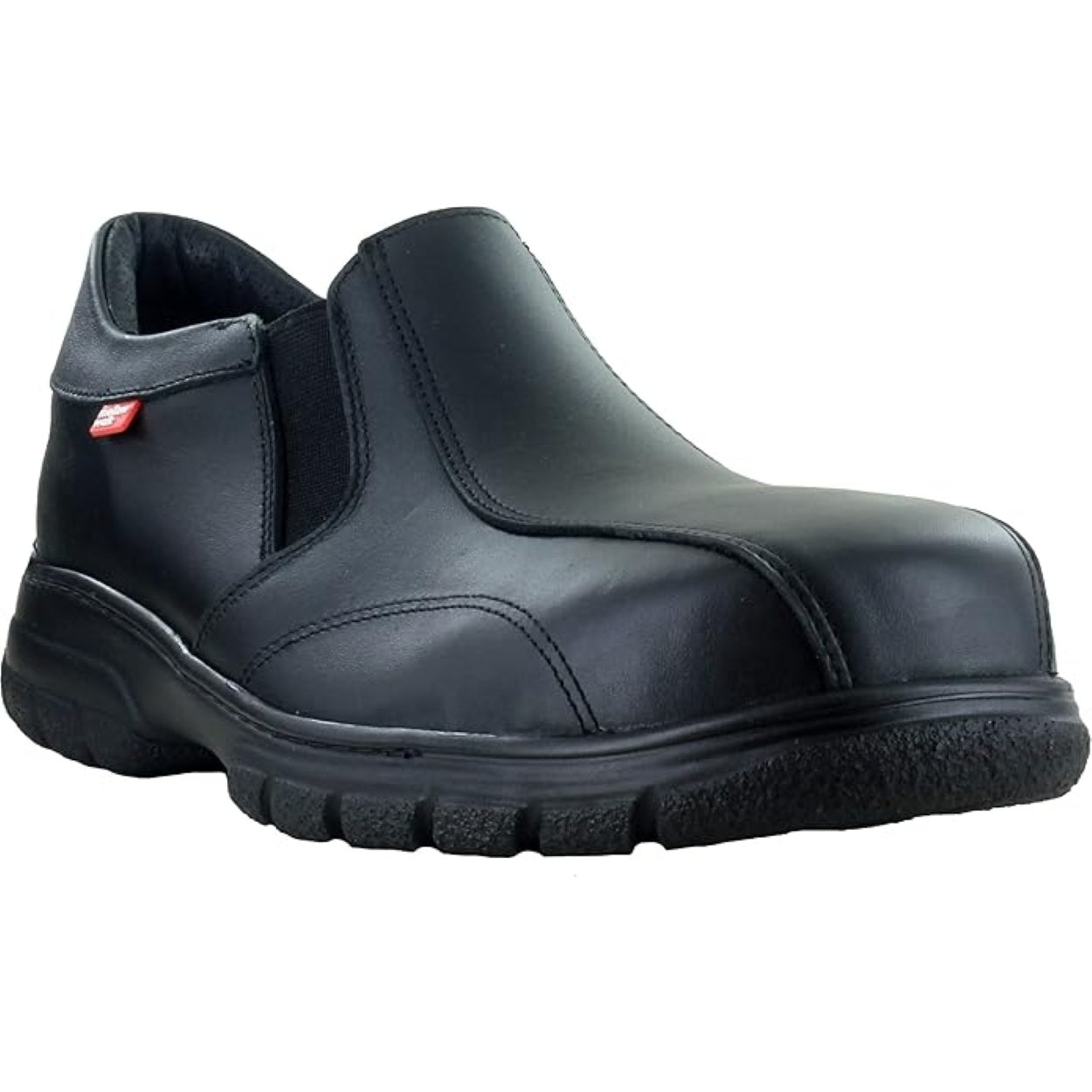 Black shoe on a white background
