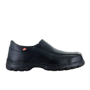 Black shoe on a white background