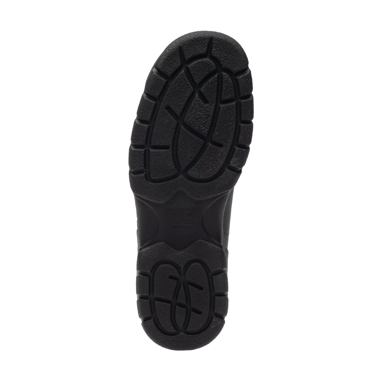 Black shoe on a white background