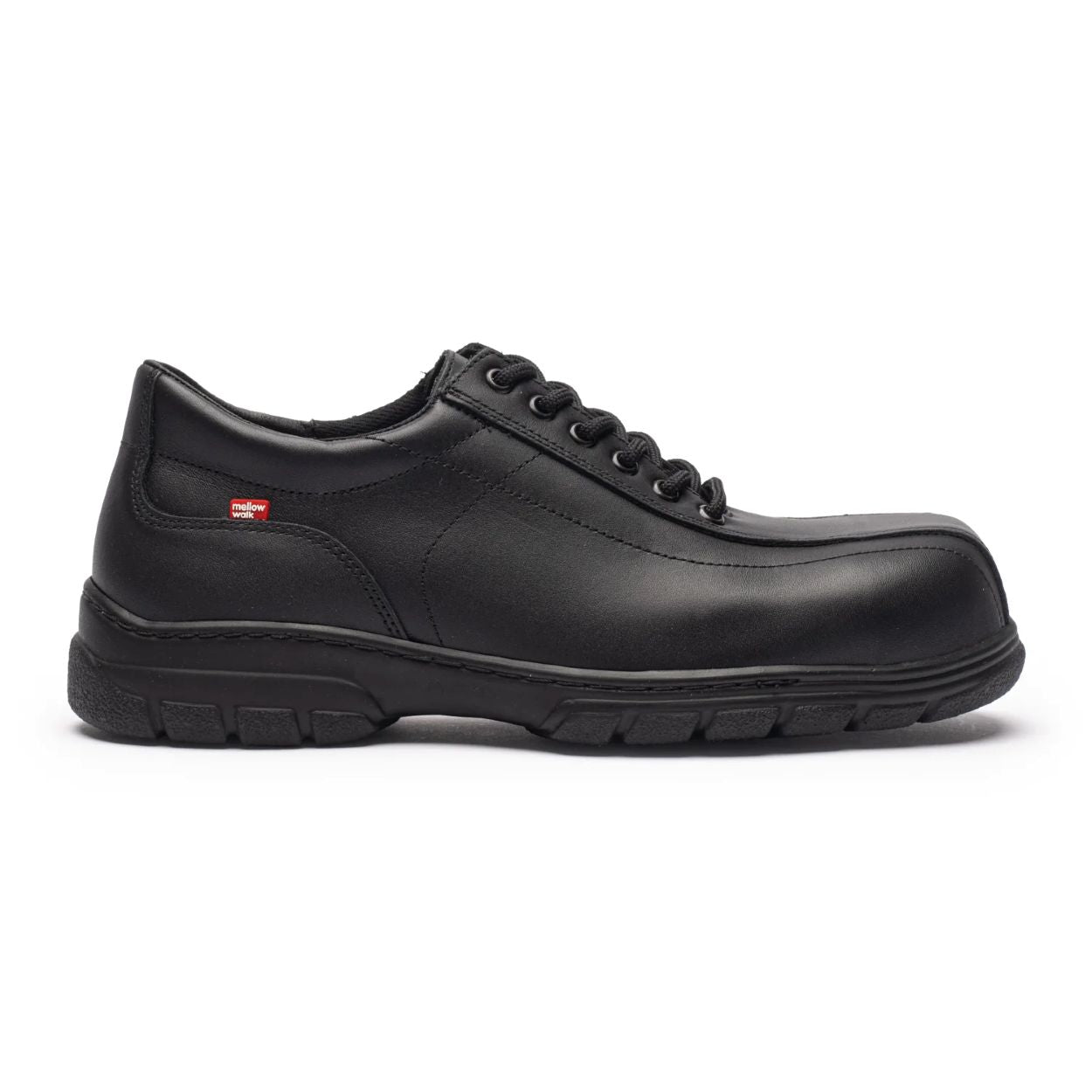 Black shoe on a white background
