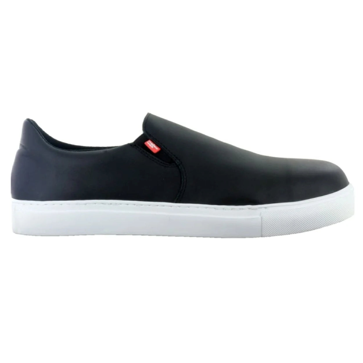 Black shoe on a white background