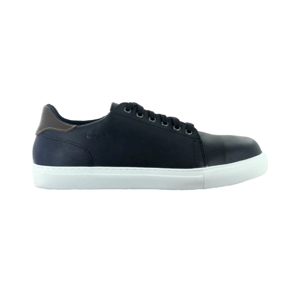 Black shoe on a white background