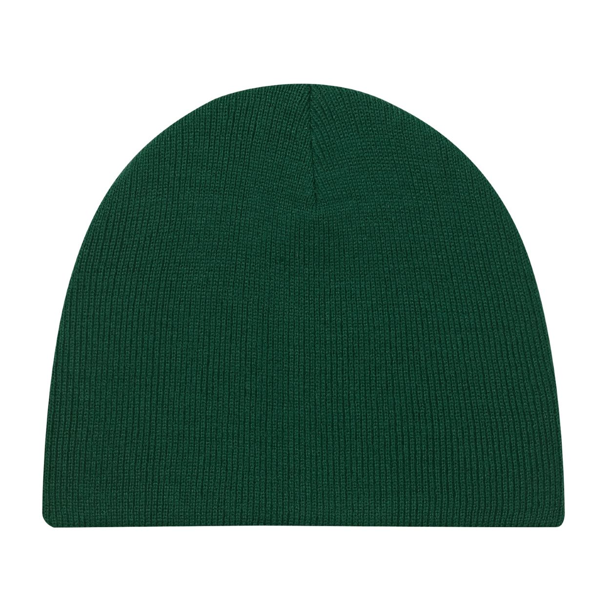 Forest green tuque on a white background