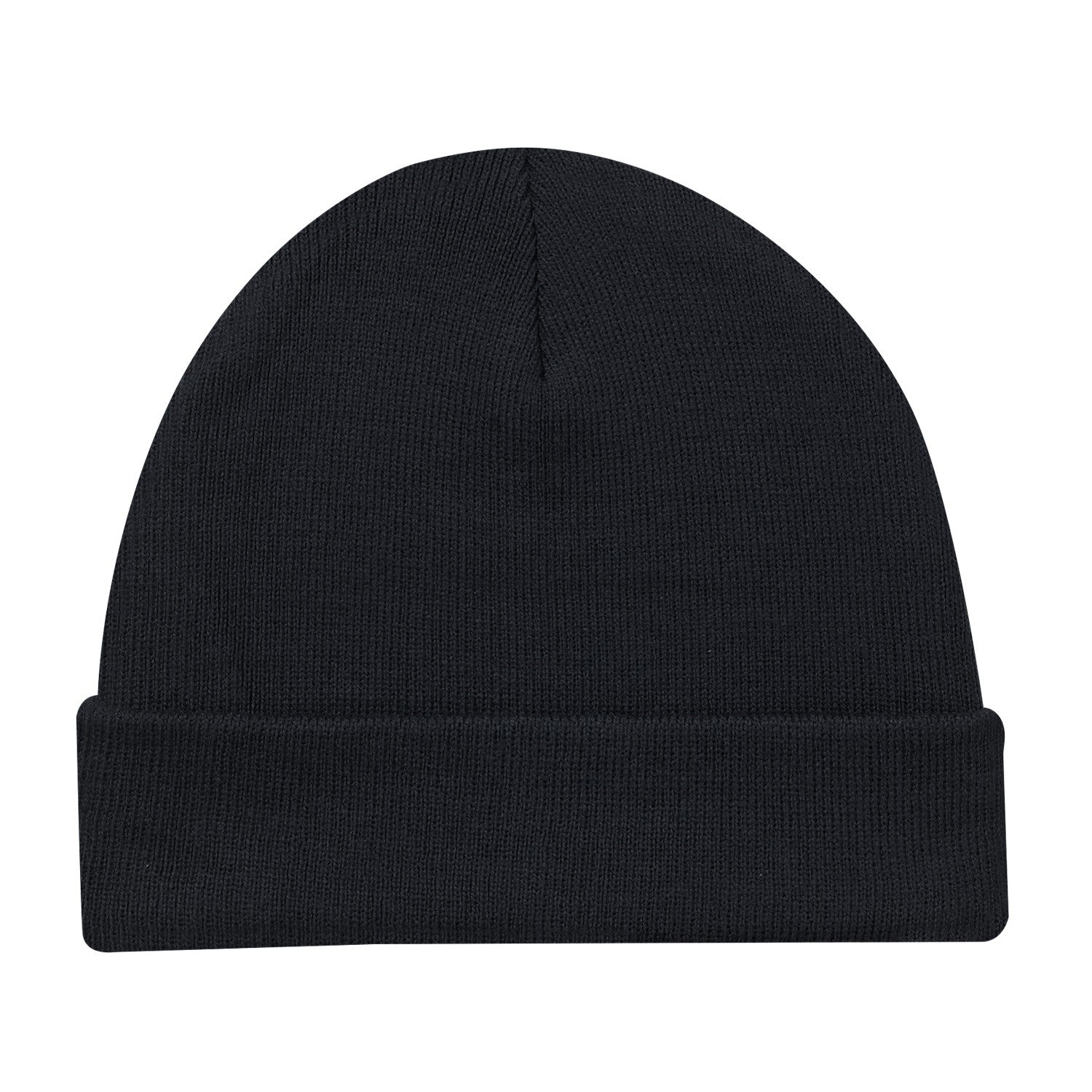 Black tuque on a white background