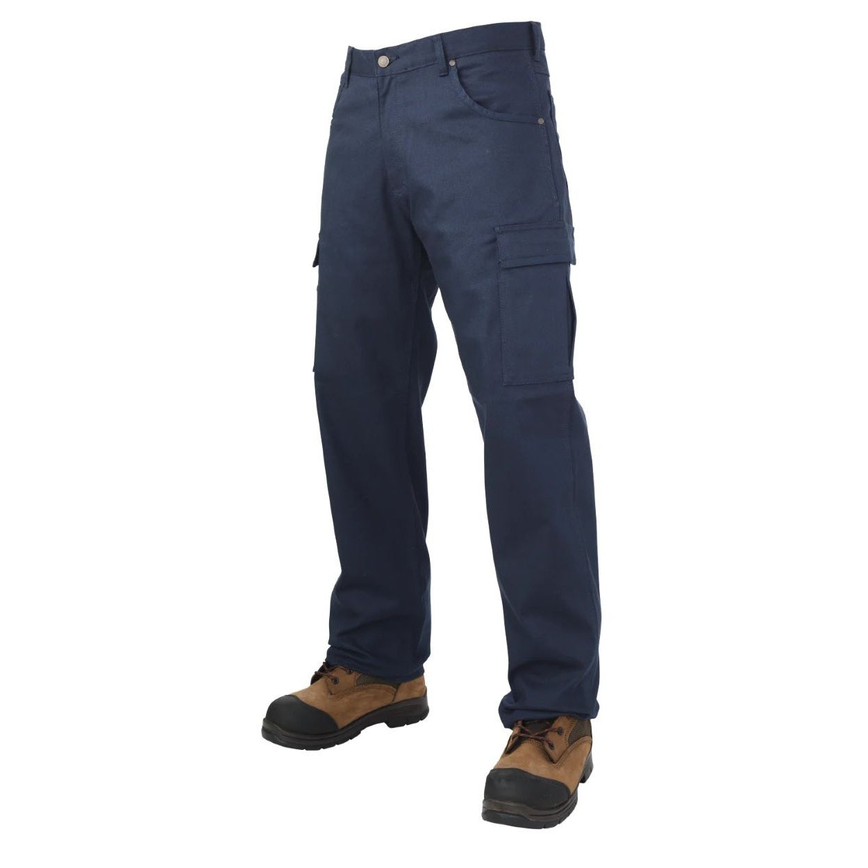 Navy blue pants on a white background