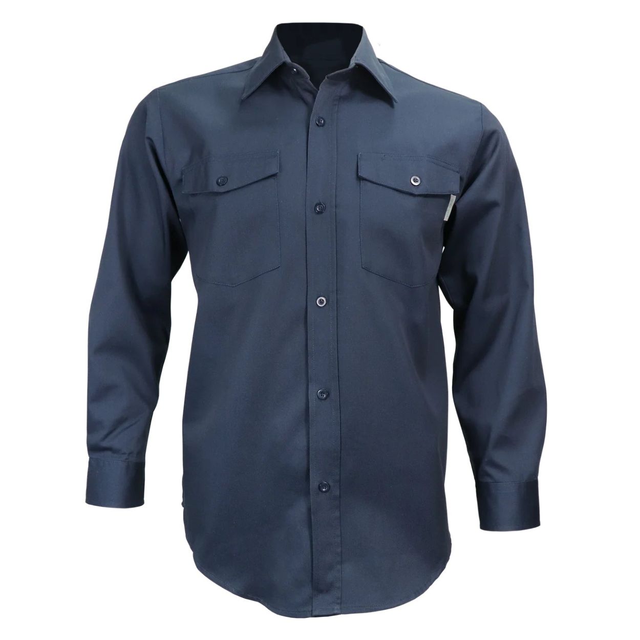 Navy shirt on a white background