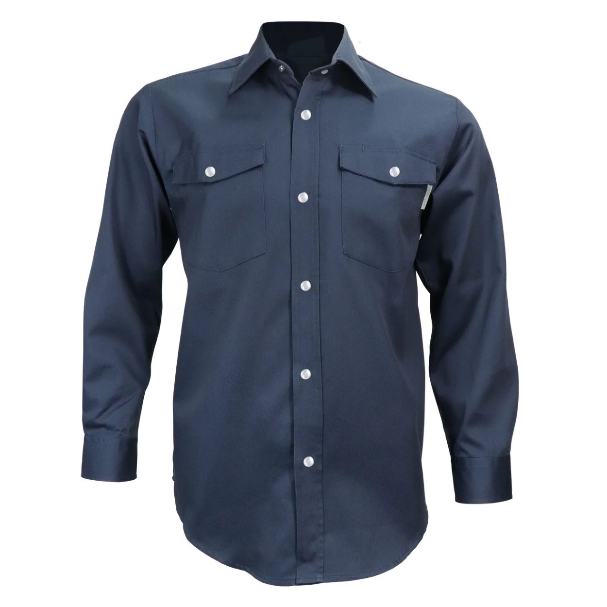 Navy shirt on a white background