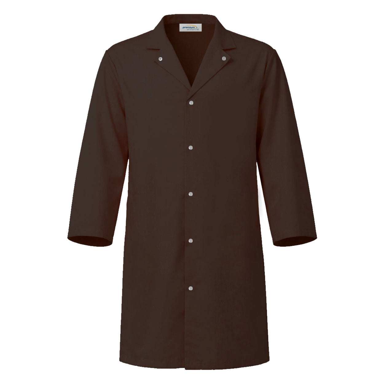 Brown food industry coat on white background