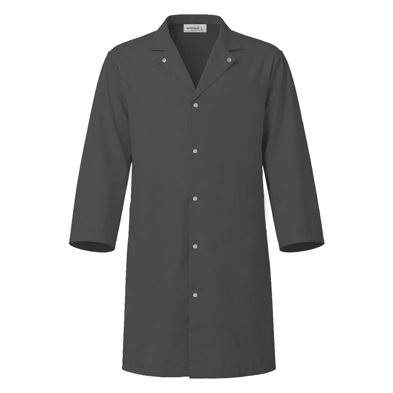 Charcoal food industry coat on white background