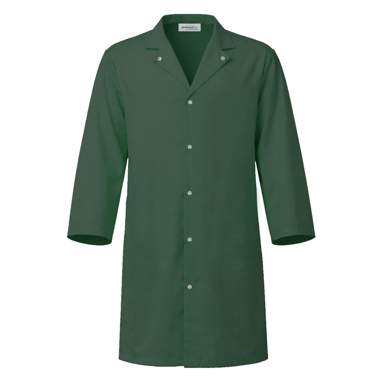 Forest Green food industry coat on white background