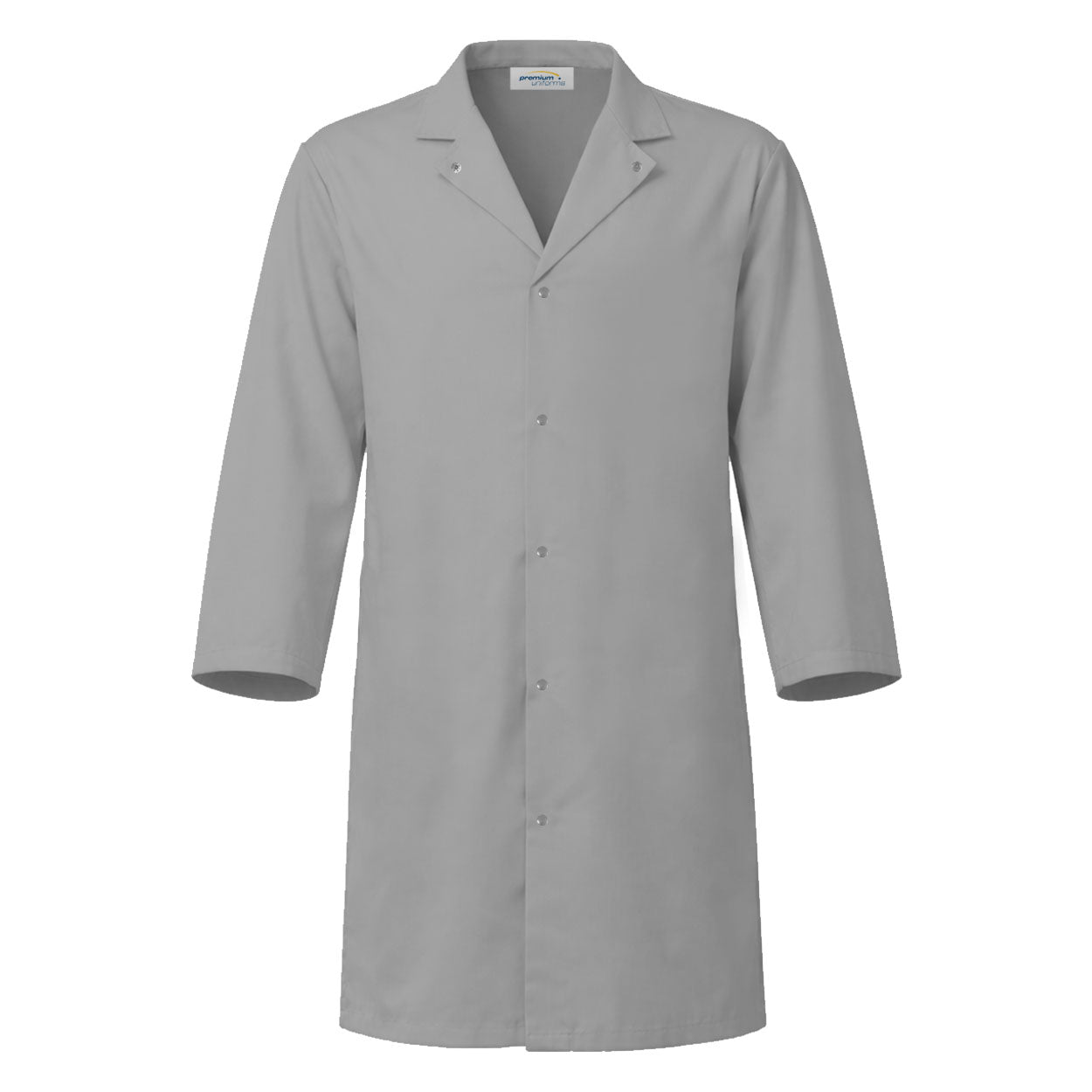 Grey food industry coat on white background