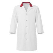 White-Red food industry coat on white background