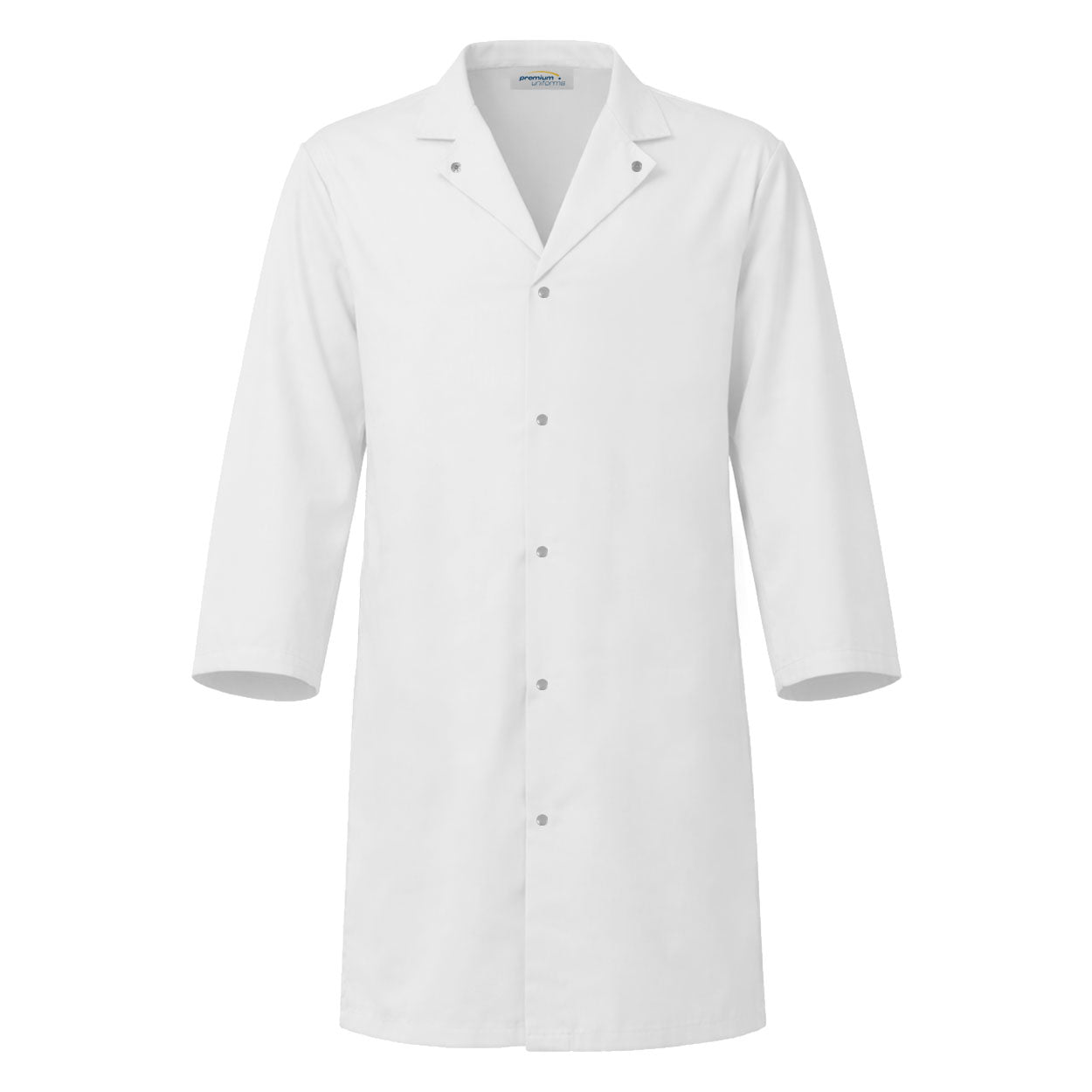 White food industry coat on white background
