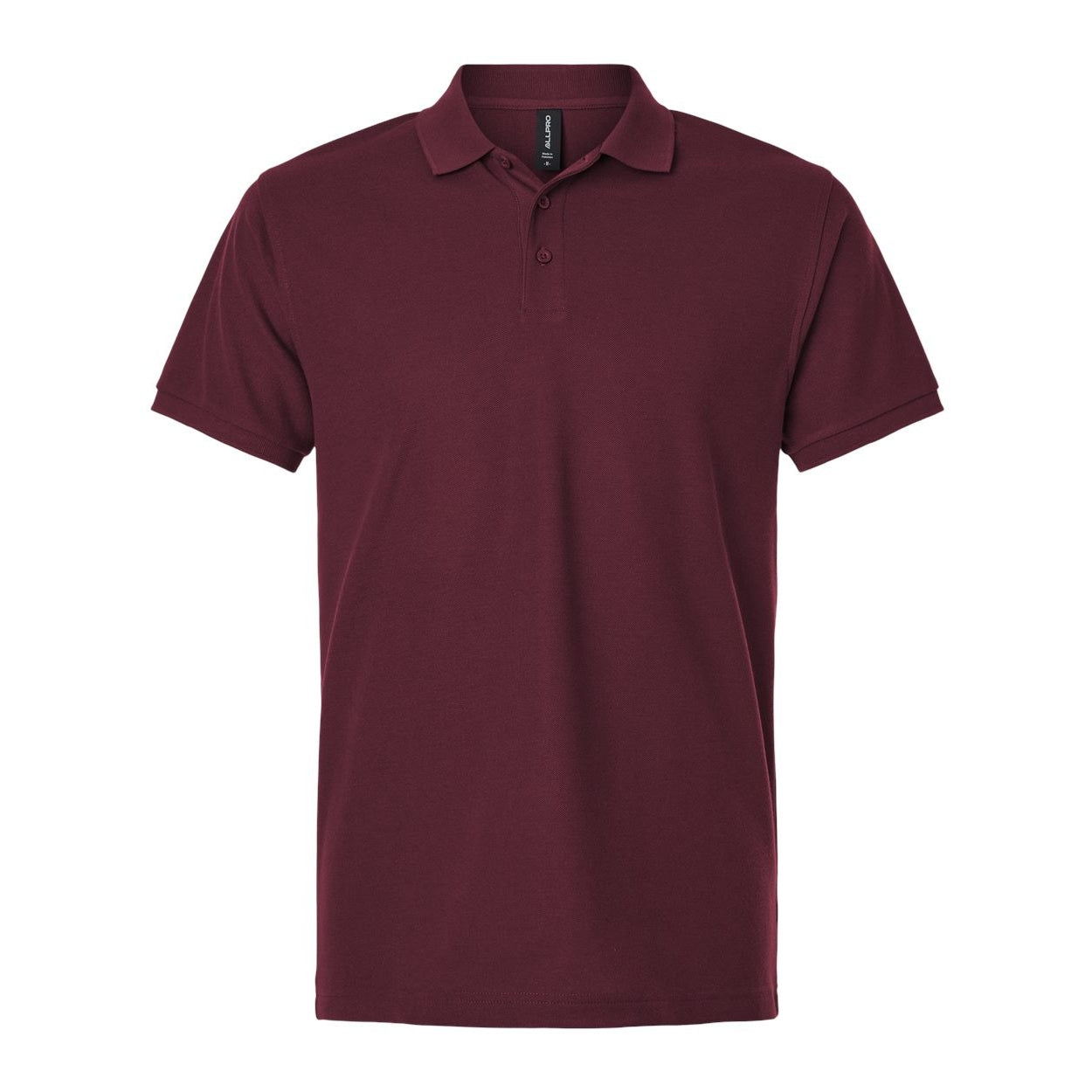 Maroon polo shirt on a white background