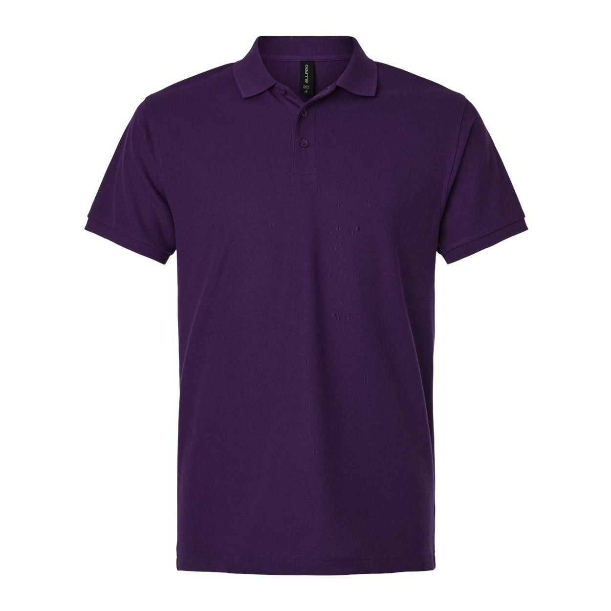 Purple polo shirt on a white background