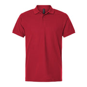 Red polo shirt on a white background