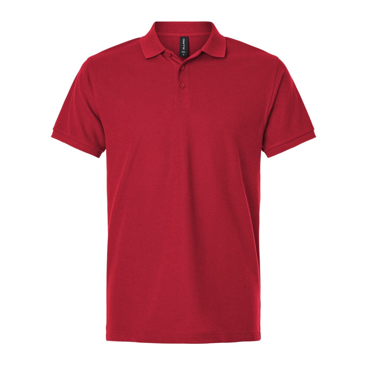 Red polo shirt on a white background