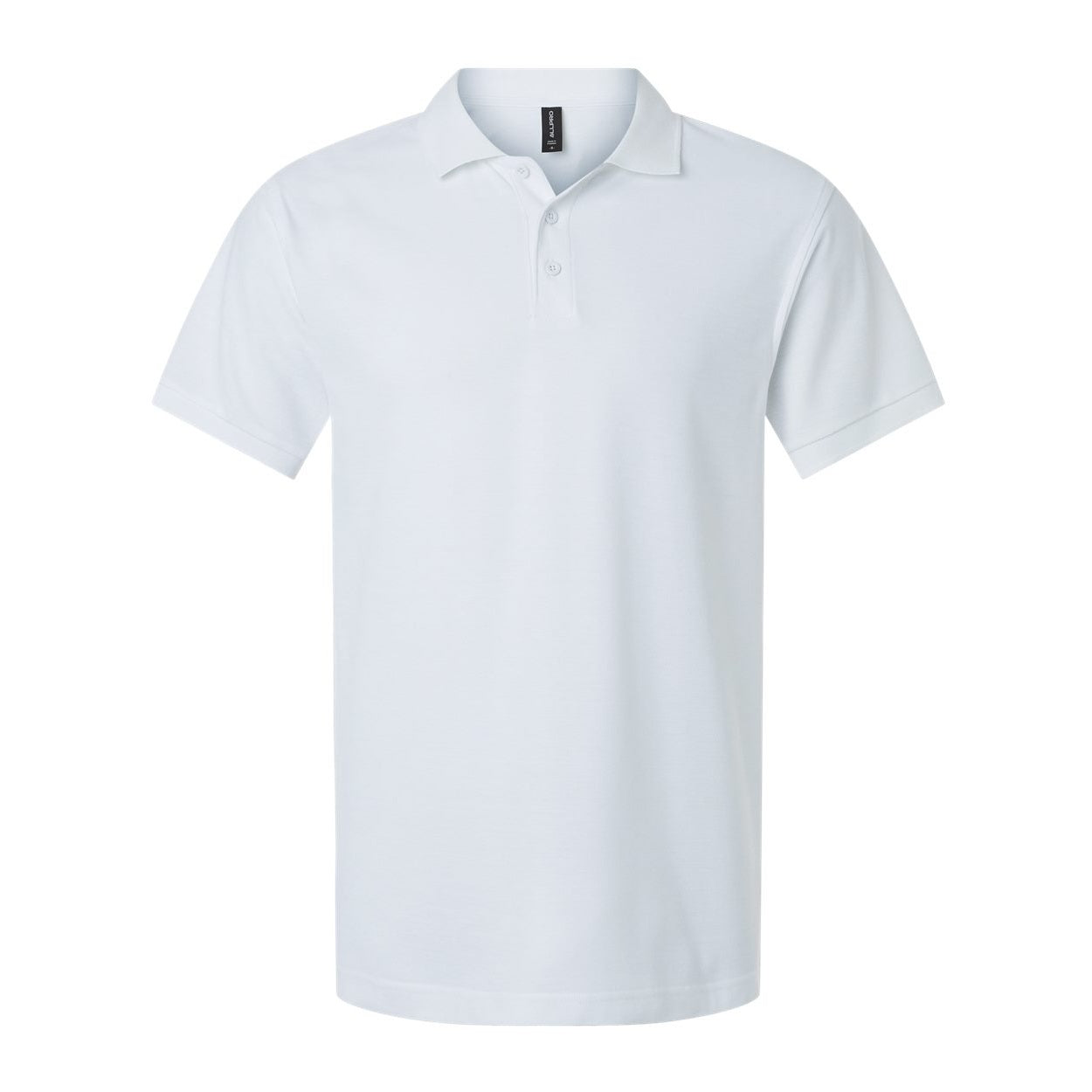 White polo shirt on a white background