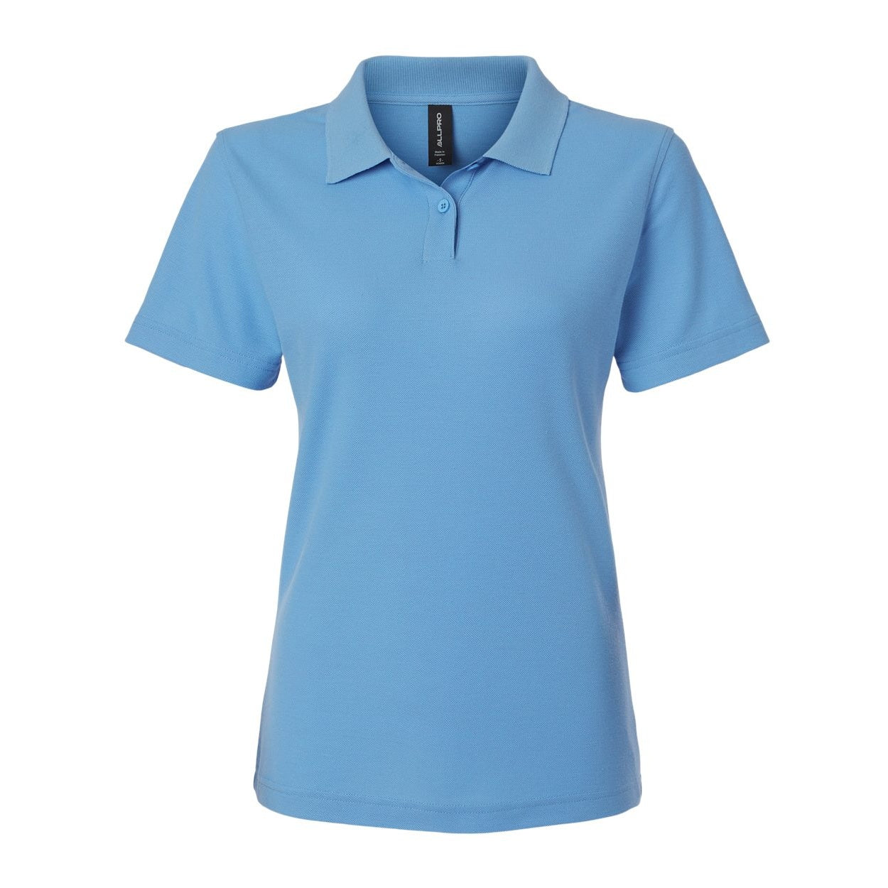Carolina blue polo shirt on a white background