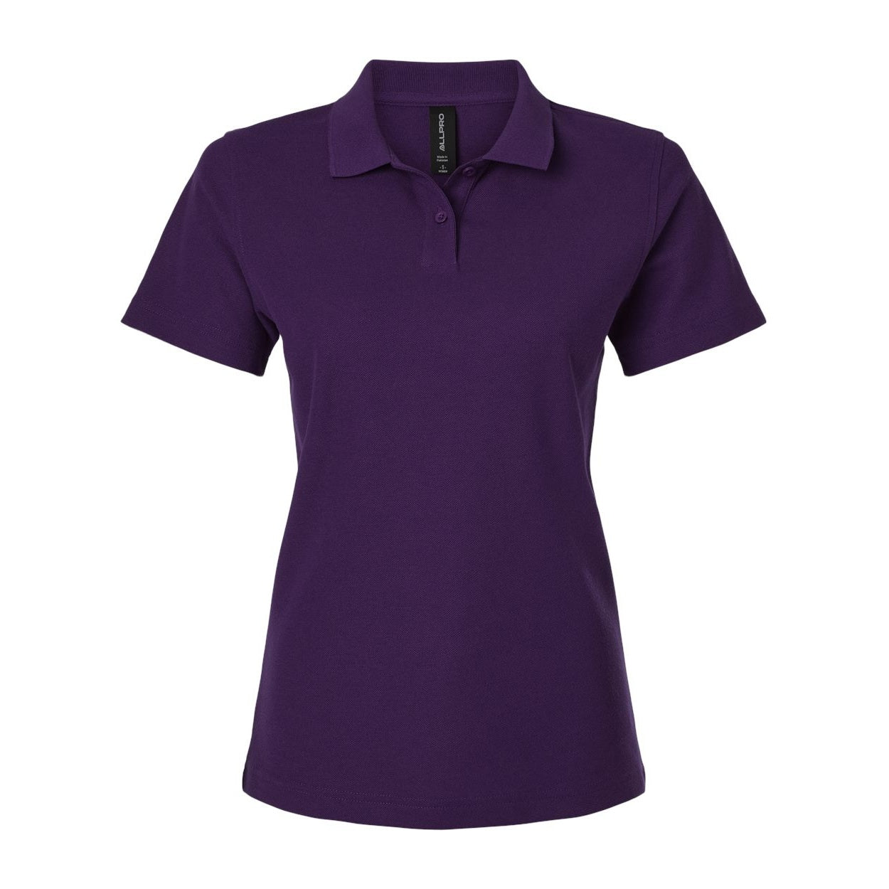 Purple polo shirt on a white background