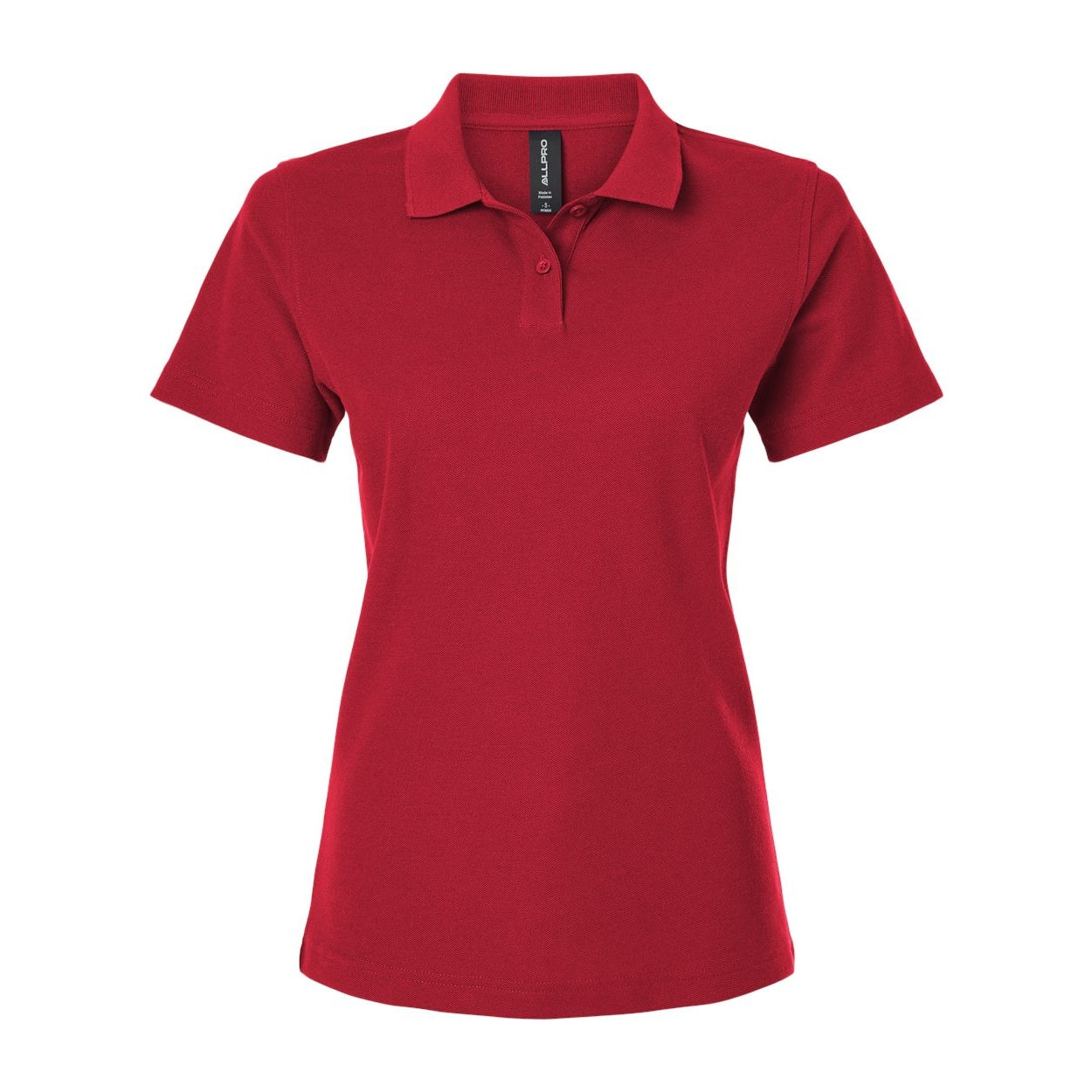 Red polo shirt on a white background