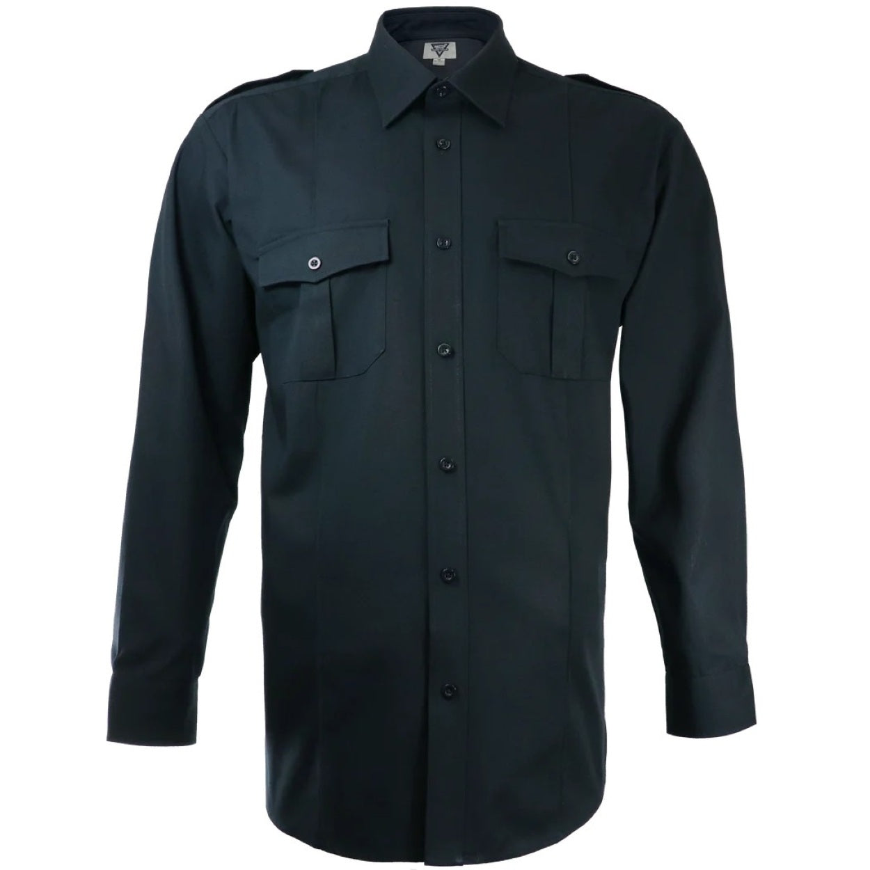 Blue-black shirt on a white background