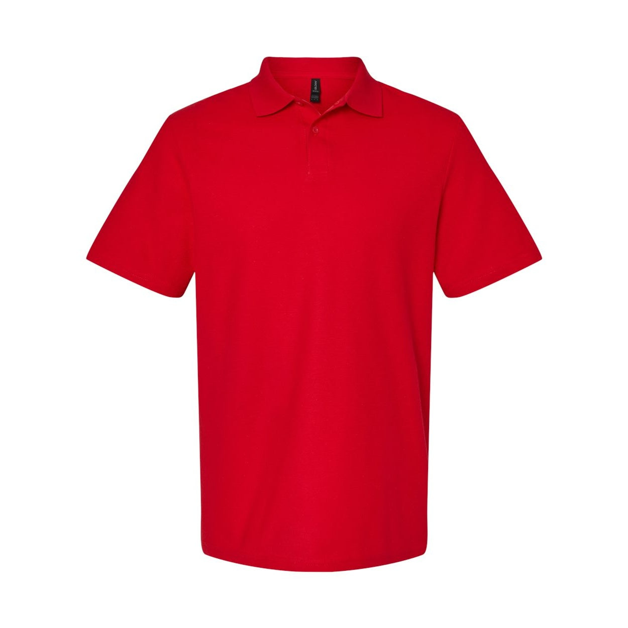 Cherry red polo shirt on a white background