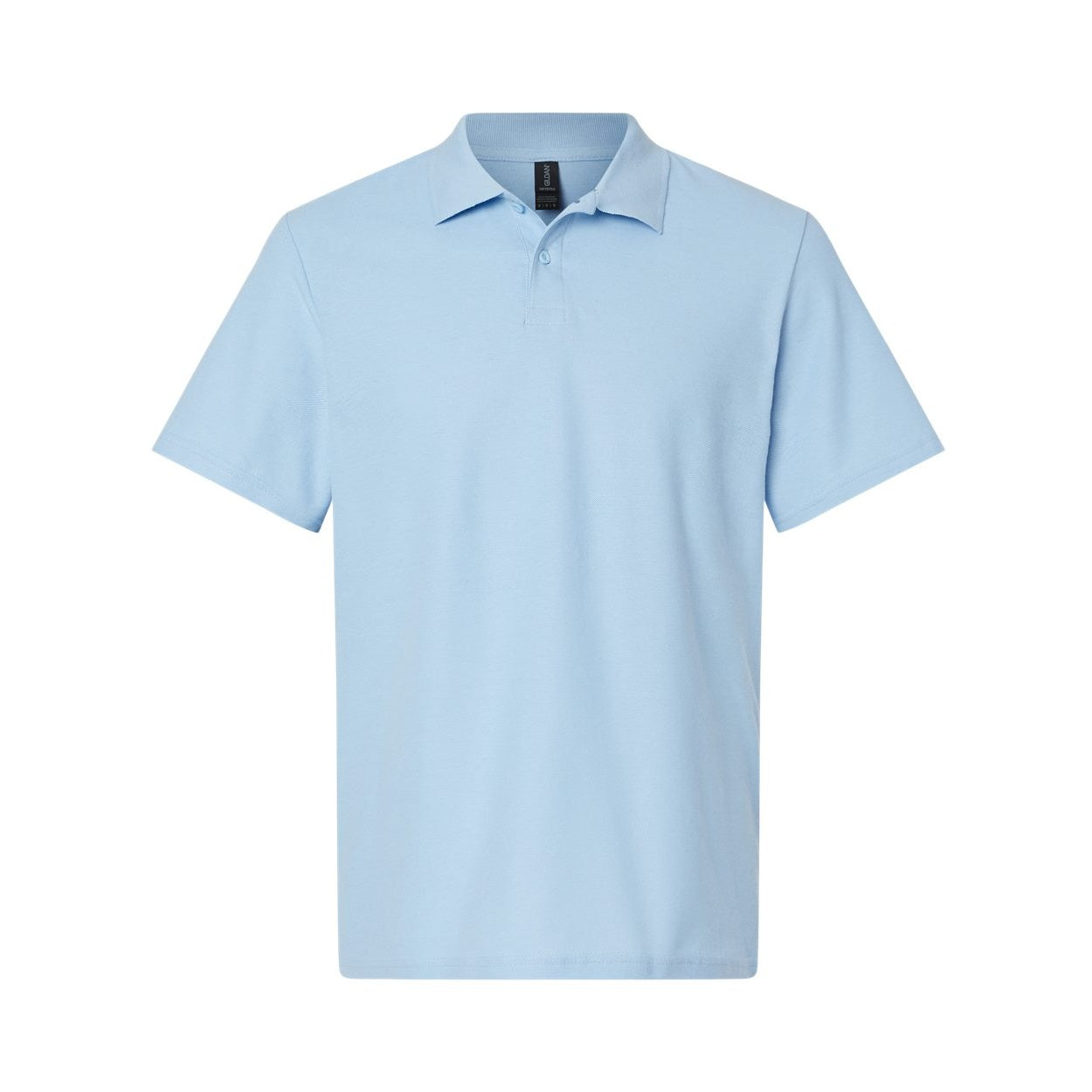 Light blue polo shirt on a white background