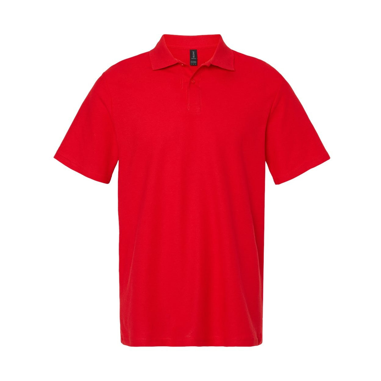 Red polo shirt on a white background