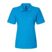 Sapphire polo shirt on a white background