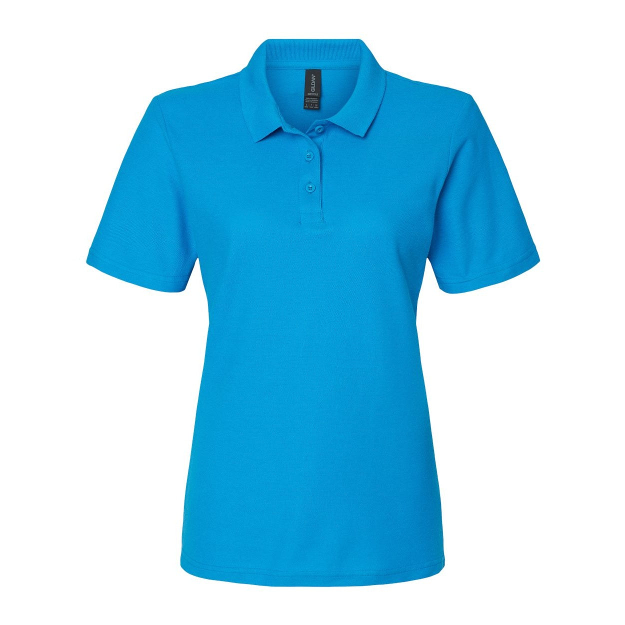 Sapphire polo shirt on a white background