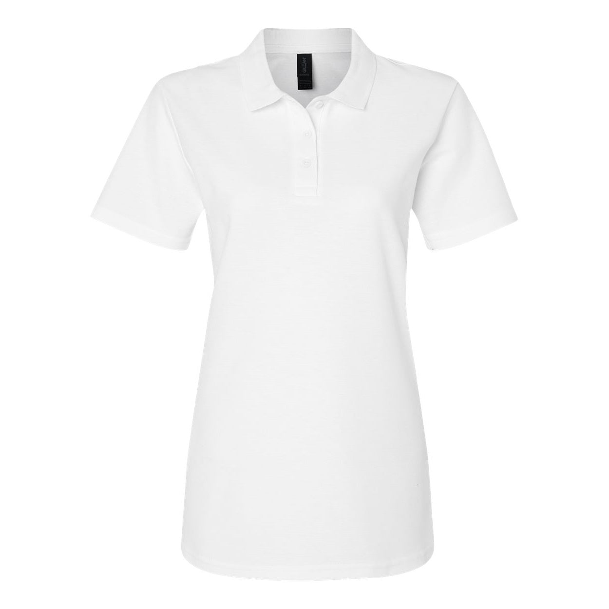 White polo shirt on a white background