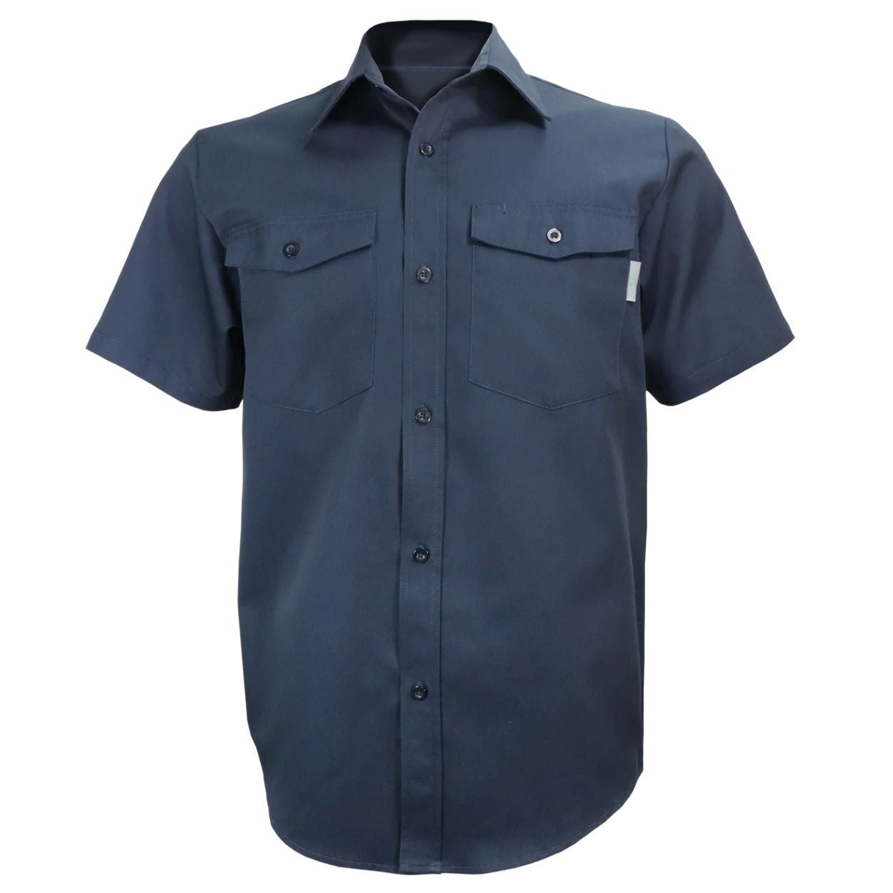 Navy shirt on a white background