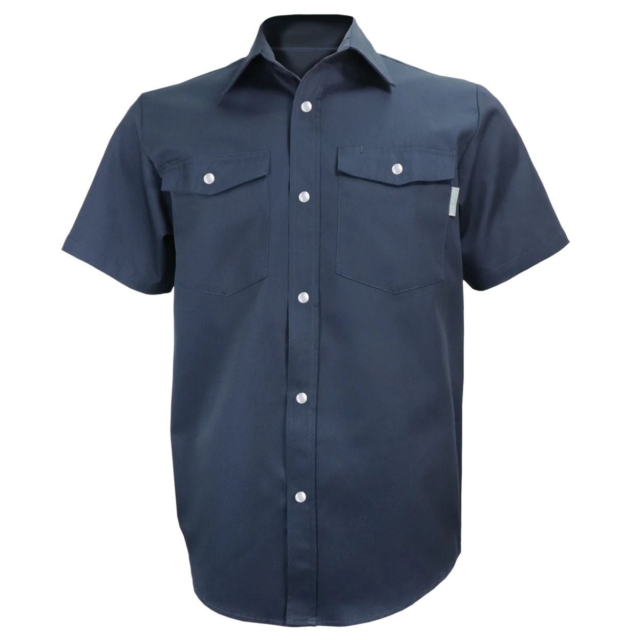 Navy shirt on a white background