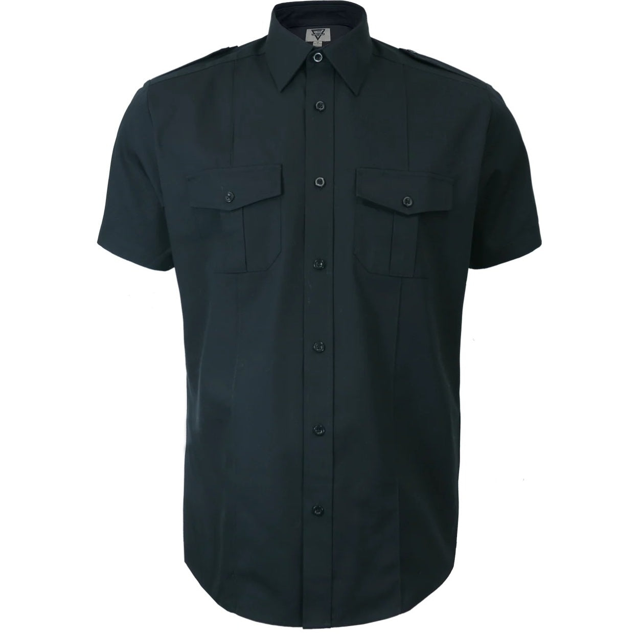 Blue-black shirt on a white background
