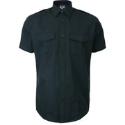 Blue-black shirt on a white background