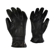 Black winter glove on a white background