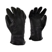 Black winter glove on a white background