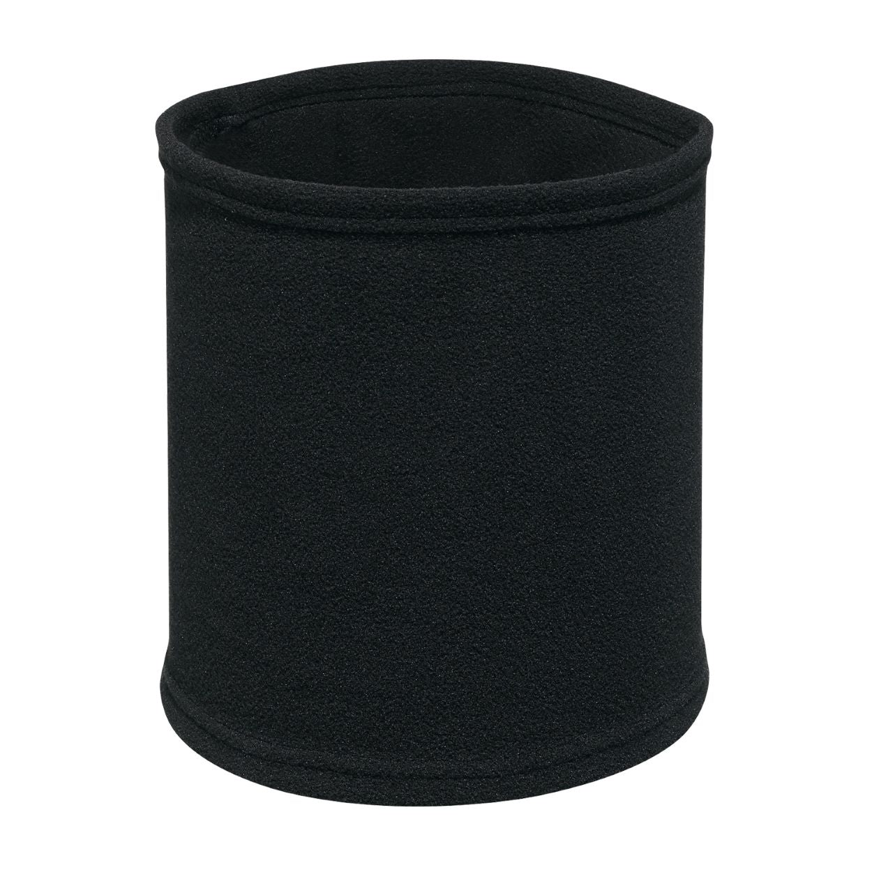 Black neck warmer on a white background