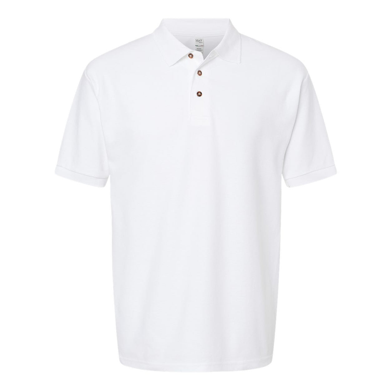 White polo shirt on a white background