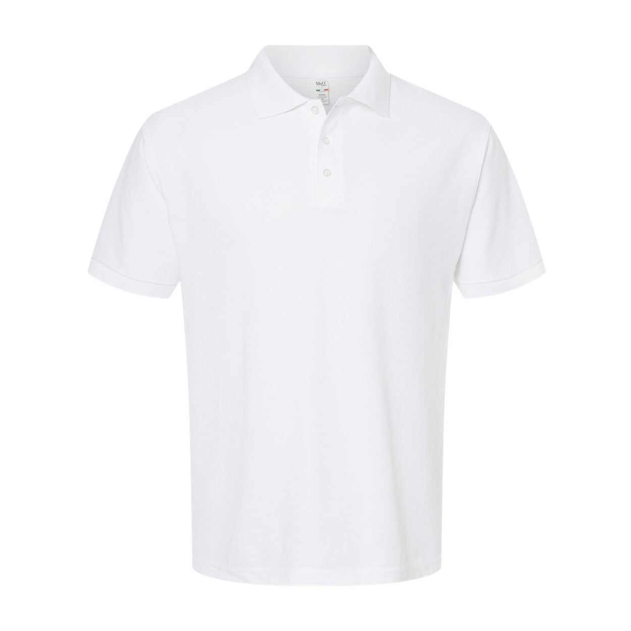 Fine white polo shirt on a white background