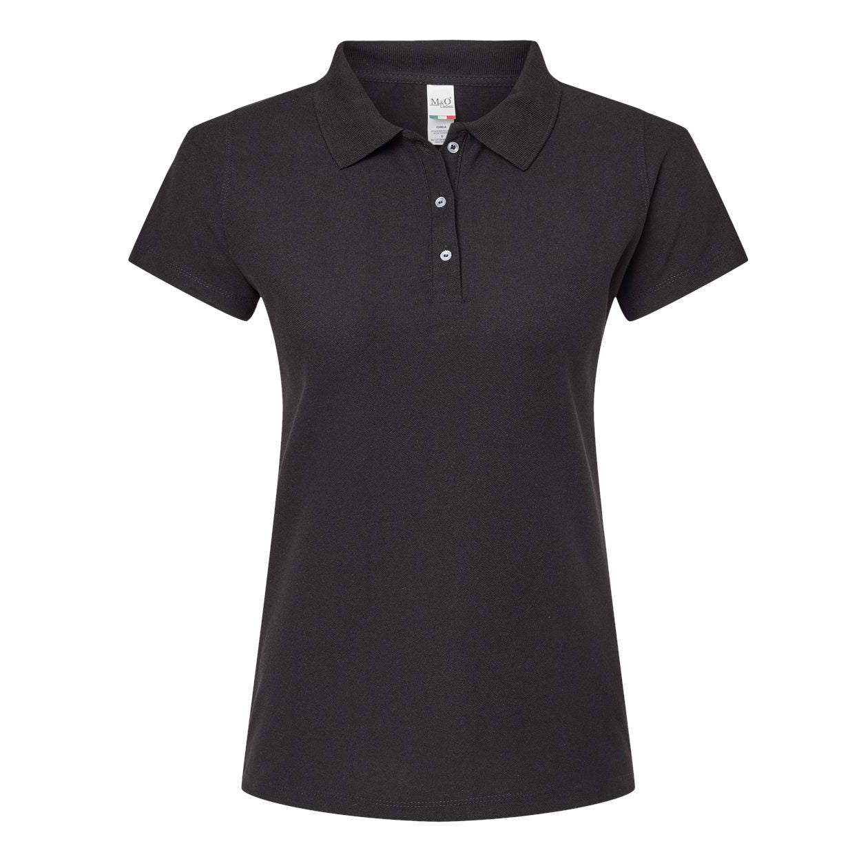 Fine black polo shirt on a white background