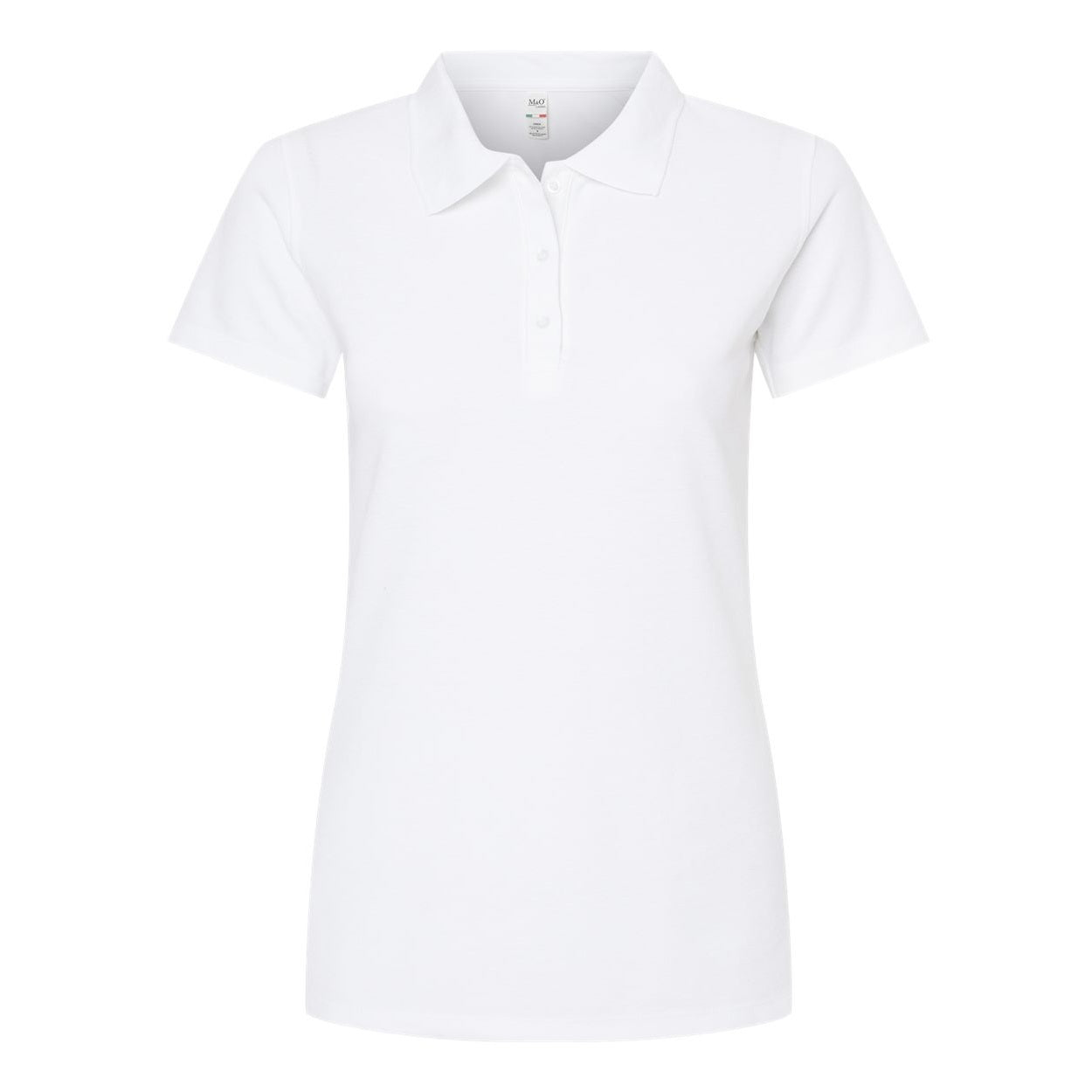 Fine white polo shirt on a white background