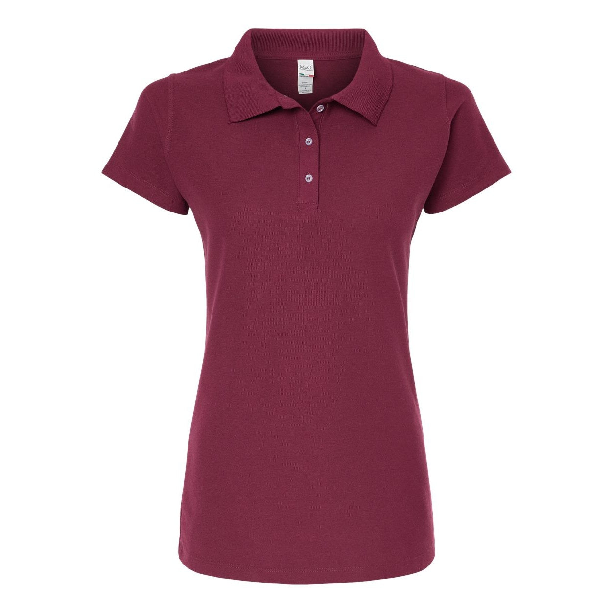 Maroon polo shirt on a white background