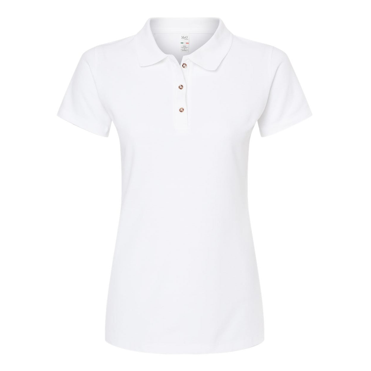 White polo shirt on a white background