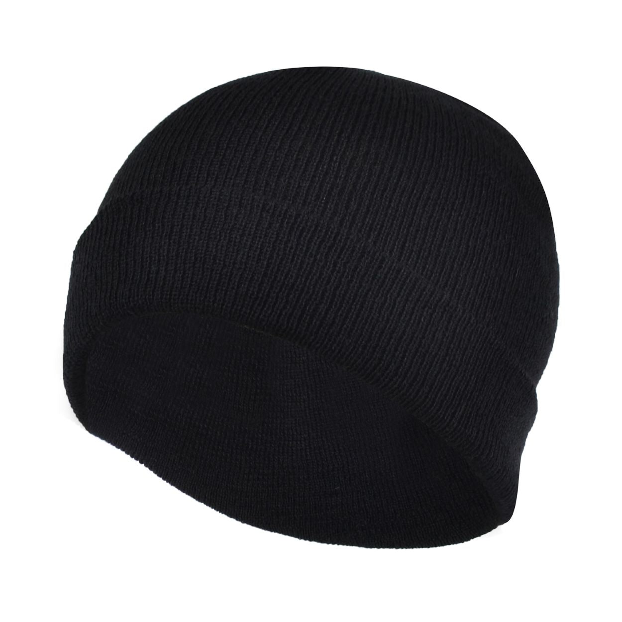 Black tuque on a white background