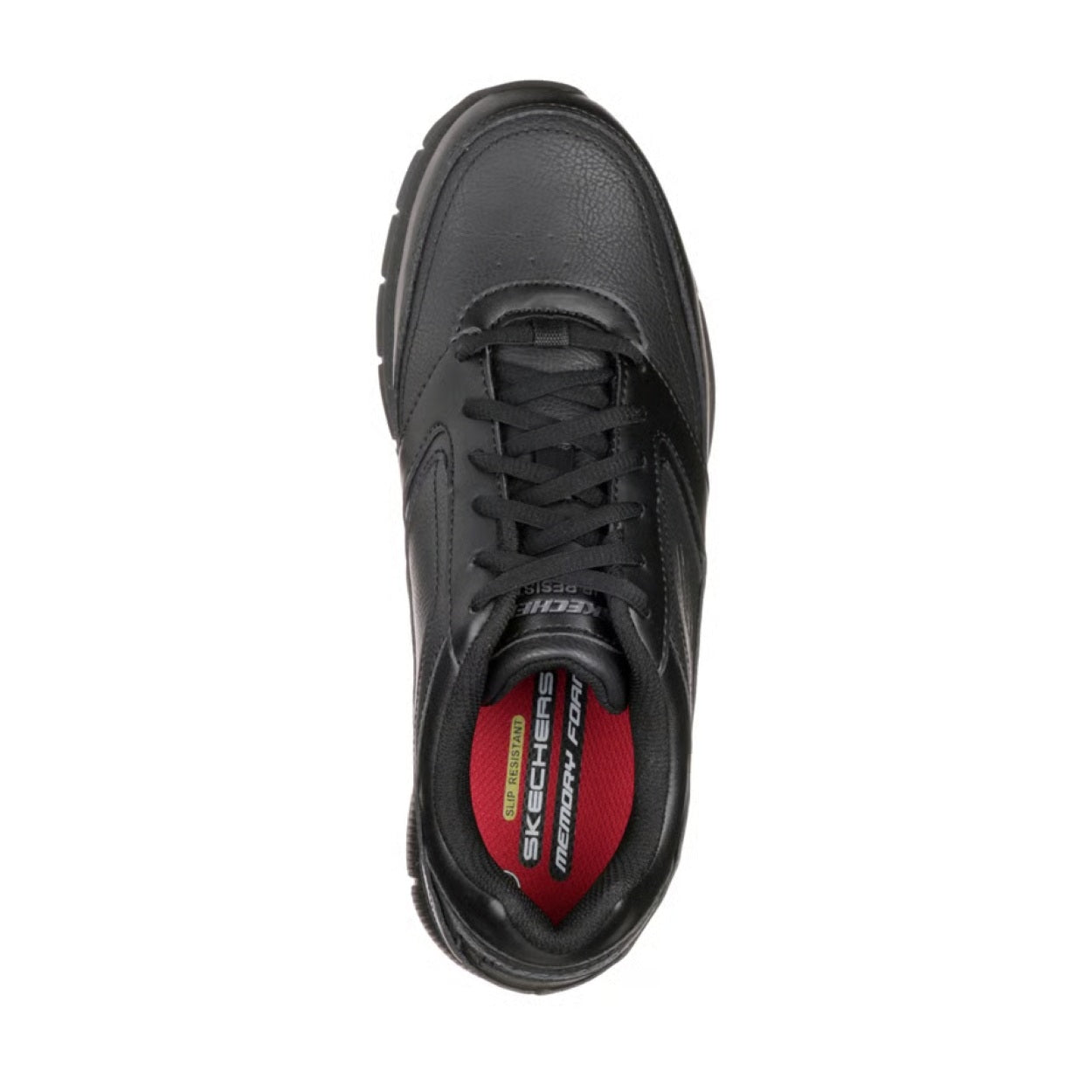 Black shoe on a white background